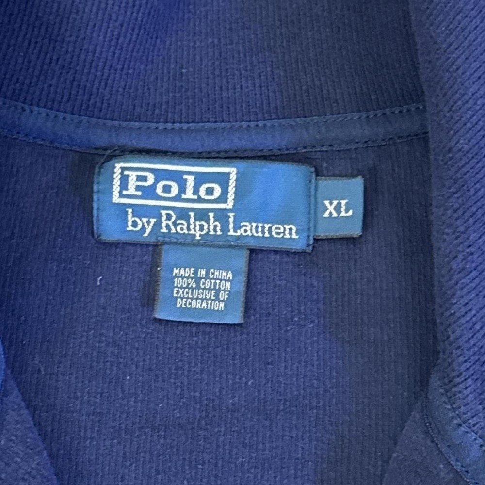 Vintage Polo Ralph Lauren 1/4 Zip Sweater Red Embroidered Logo XL - Picture 4 of 7